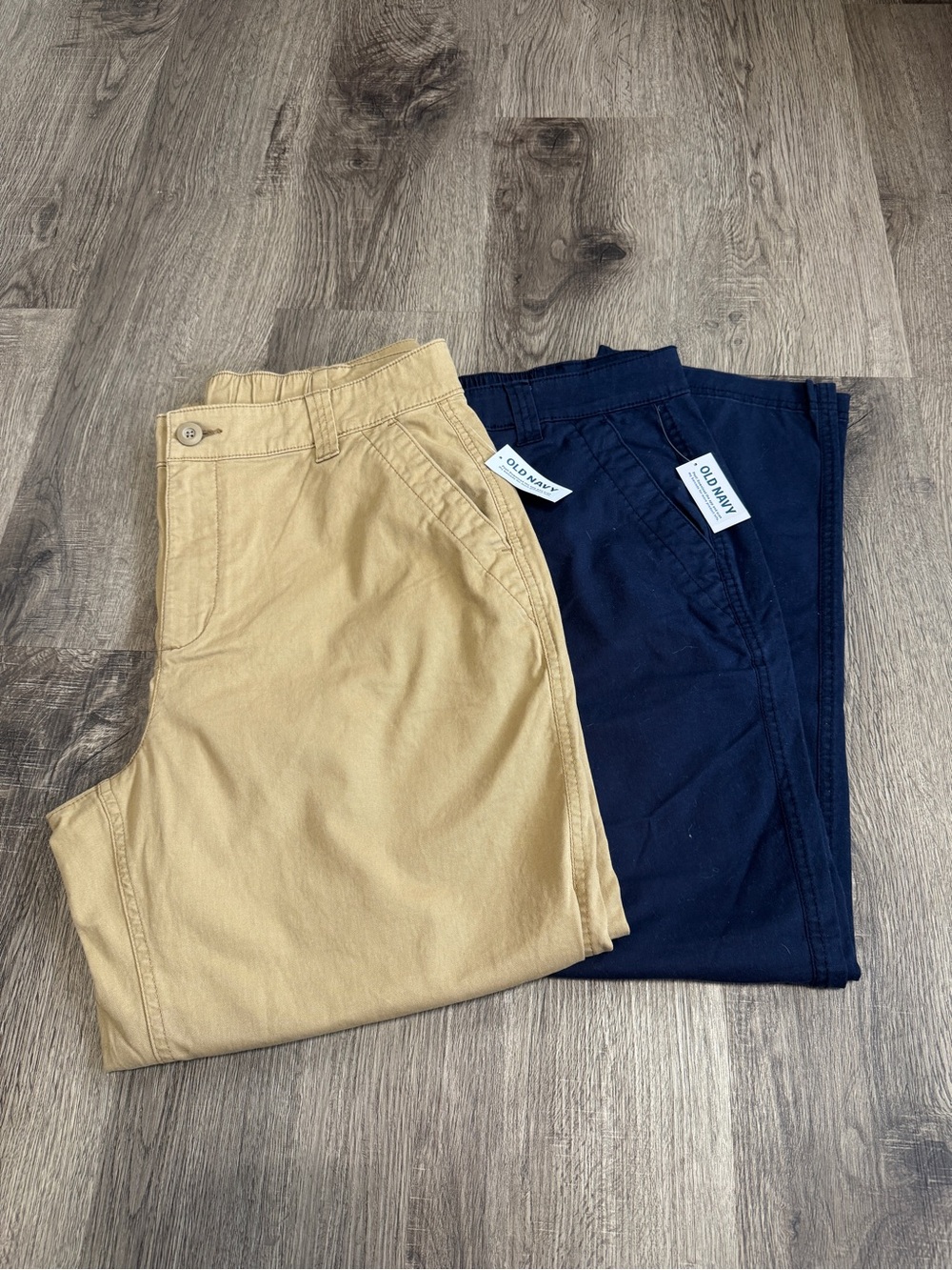 Old Navy Men's Chino Pants — Navy & Khaki Tan Bundle